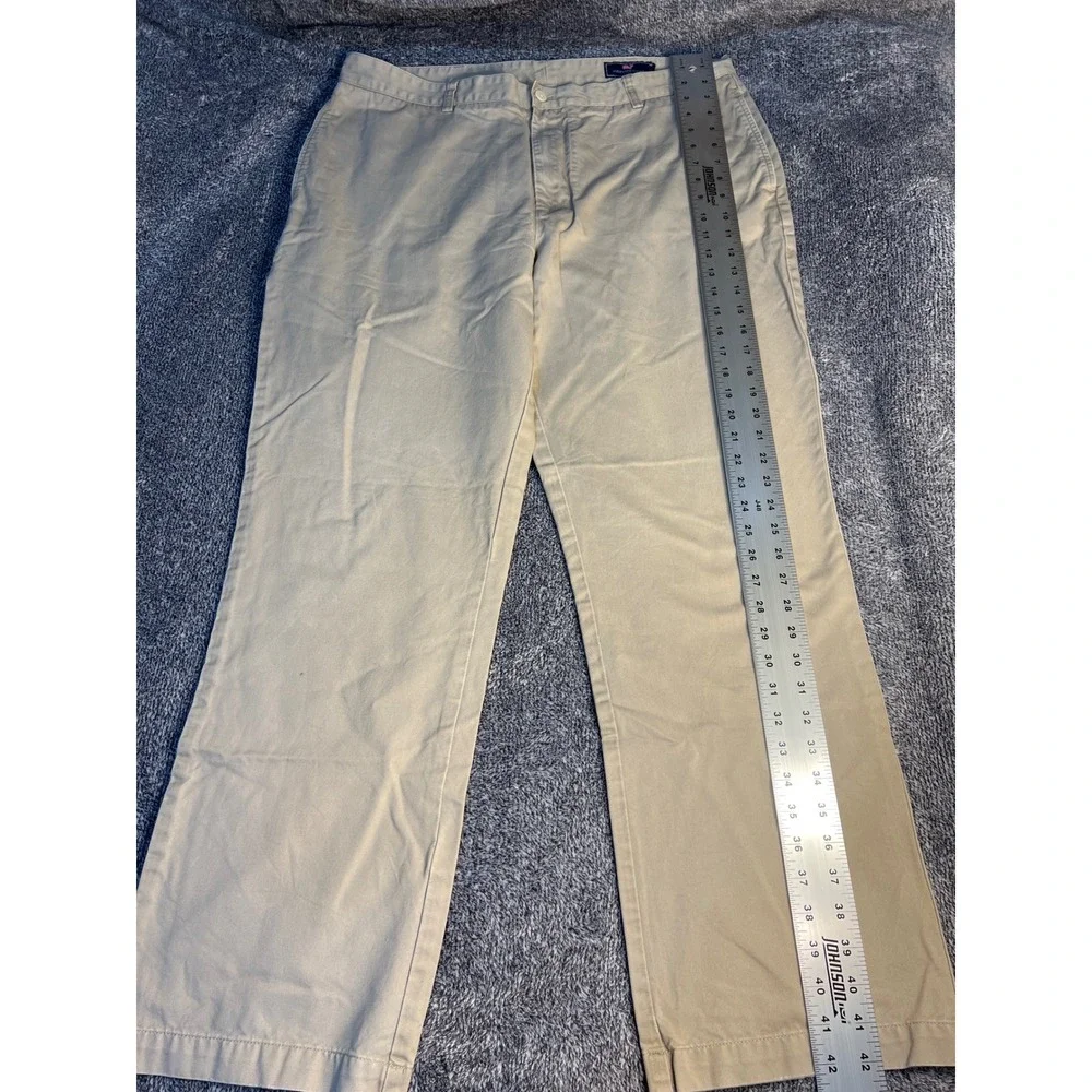 Vineyard Vines Mens Club Pant Khaki Chino Straight Leg Cotton Trousers 38x32